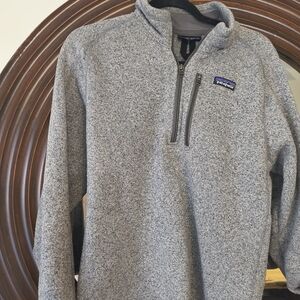 Patagonia Heathered Gray Zip-Up Fleece